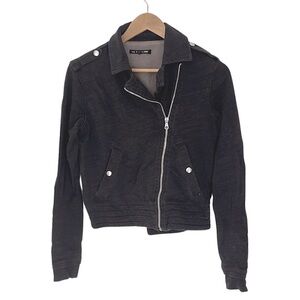 Rag & Bone | Black Asymmetrical Zip Utility Jacket S